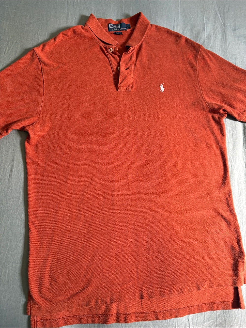 Ralph Lauren Orange Polo with White Pony